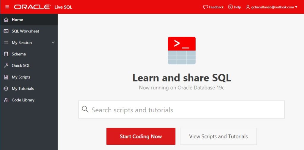 Consultas SQL En Oracle Database 19C Usando Oracle Live SQL 